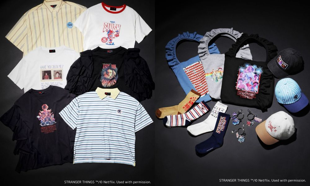 ストレンジャーシングス ニコアンド コラボ 缶バッチ付きパーカー エル